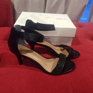 Style & Co black strappy heels